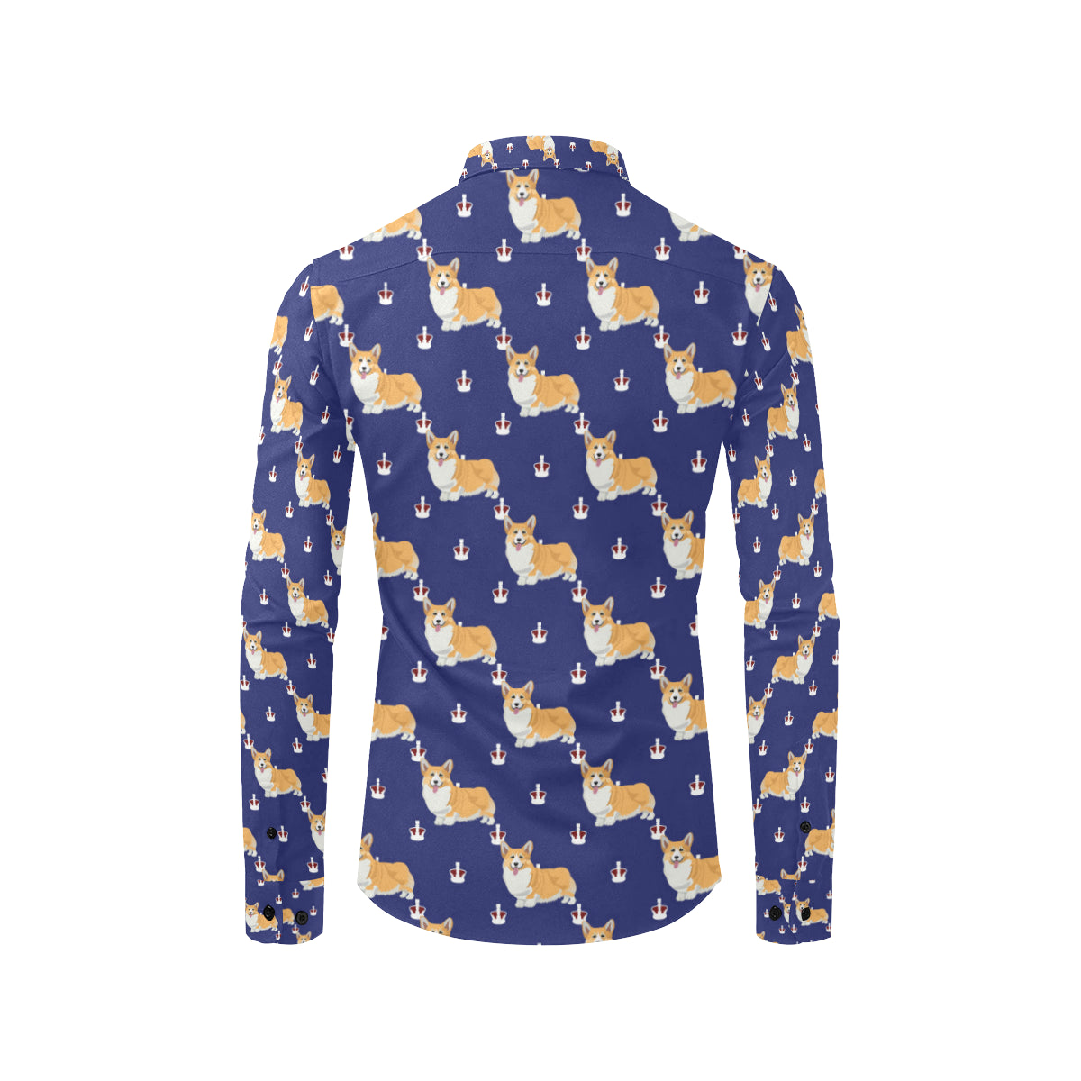 Pembroke Welsh Corgis Pattern Print Design A07 Men's Long Sleeve Shirt