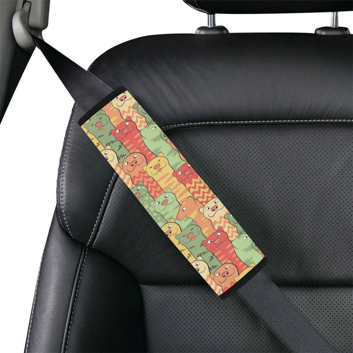 Ferret Pattern Print Design 01 Car Seat Belt Cover