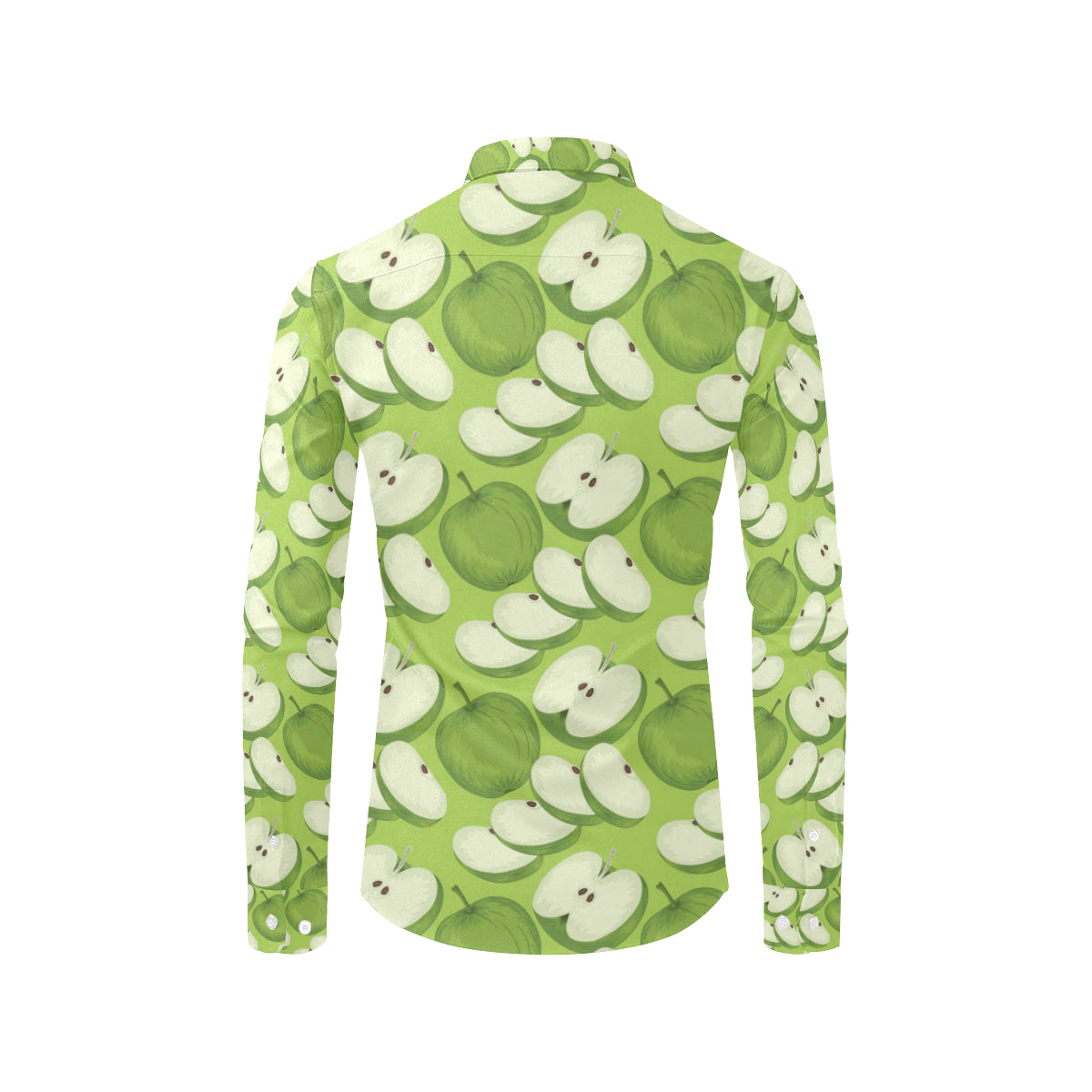 Apple Pattern Print Design AP010 Men's Long Sleeve Shirt