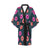 Anemone Pattern Print Design AM08 Women Kimono Robe