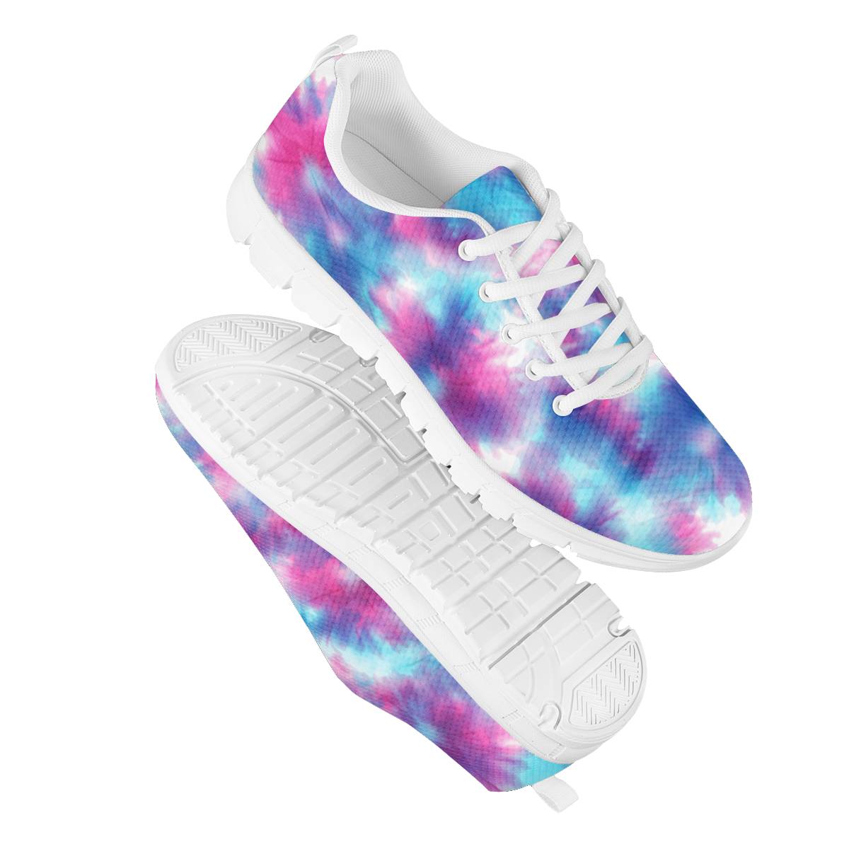 Tie Dye Blue Pink Women Sneakers Shoes