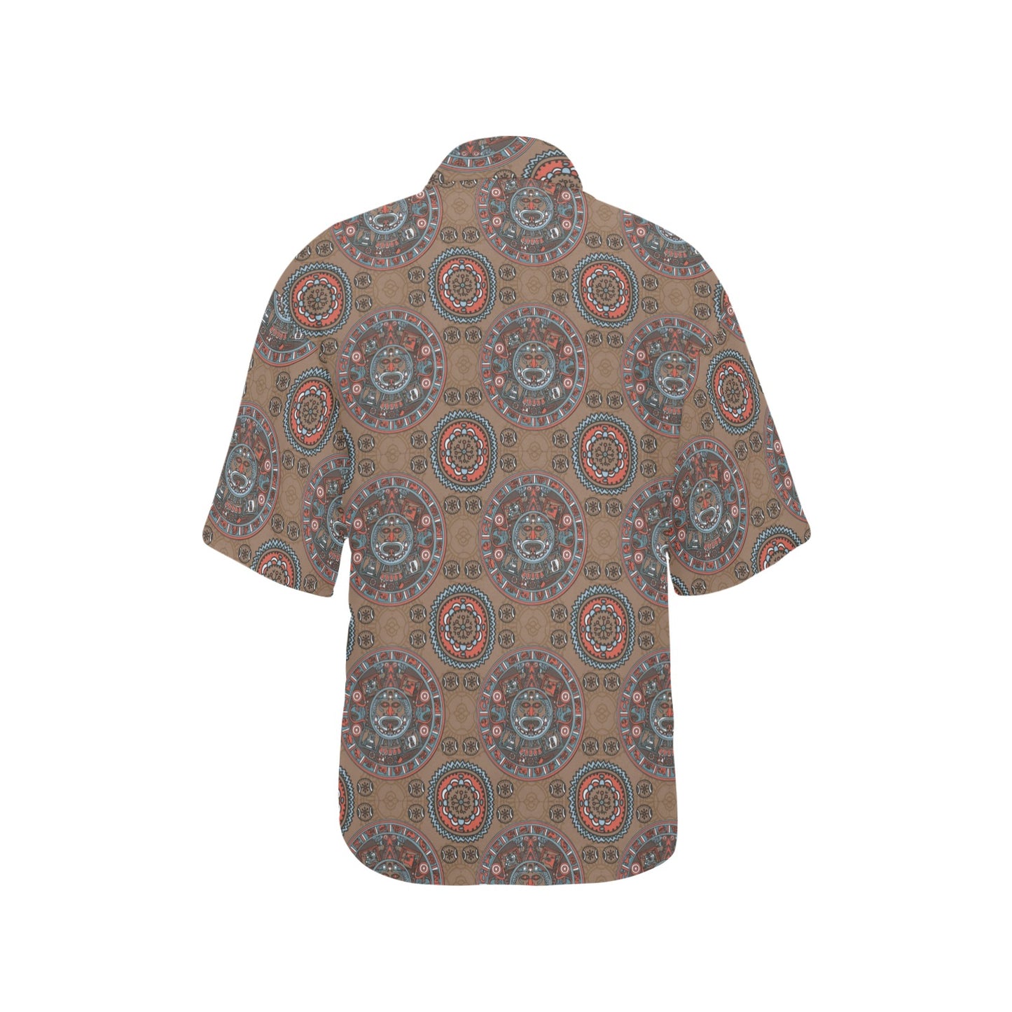 Calendar Aztec Design Print Pattern Women's Hawaiian Shirt
