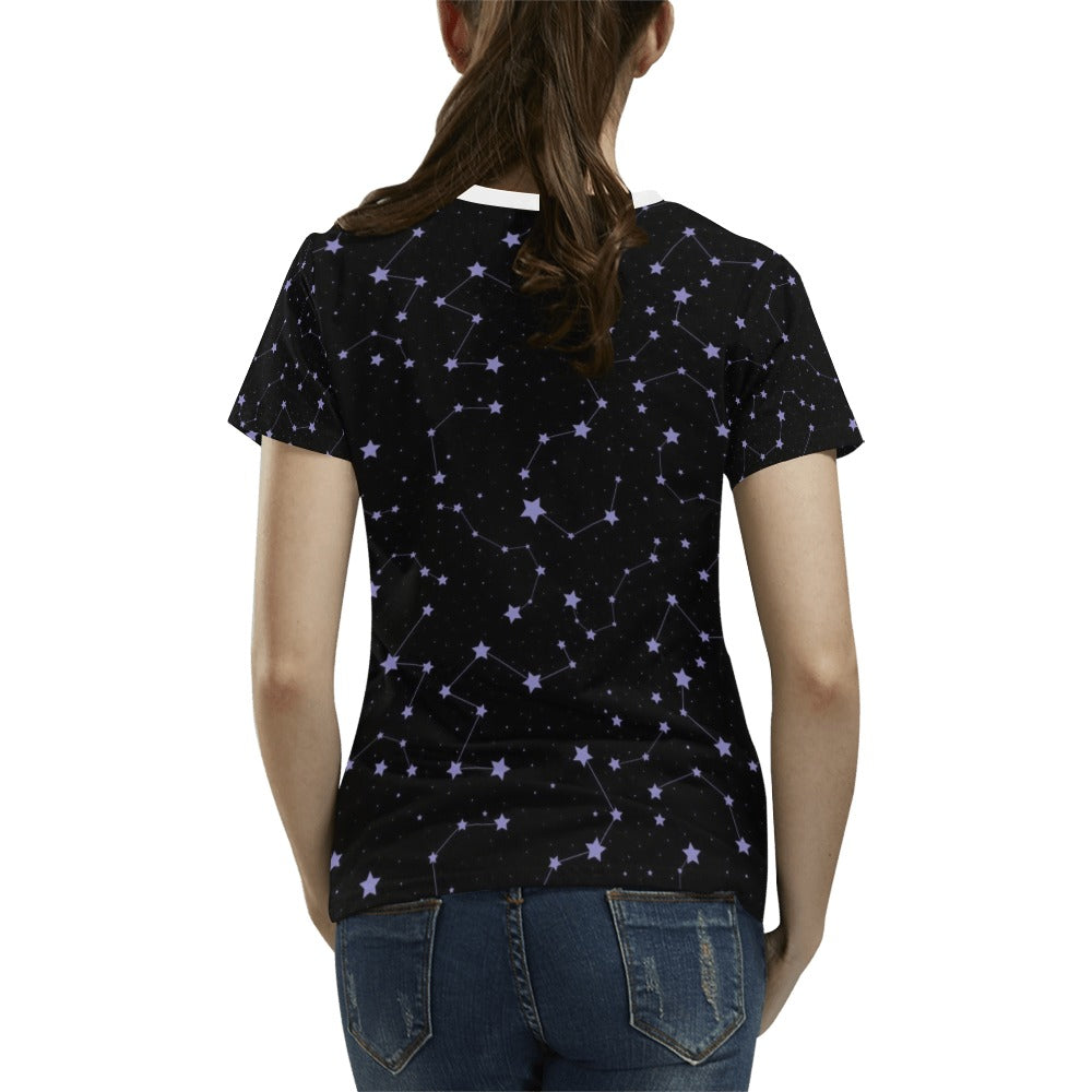 Star Print Design LKS303 Women's T-shirt