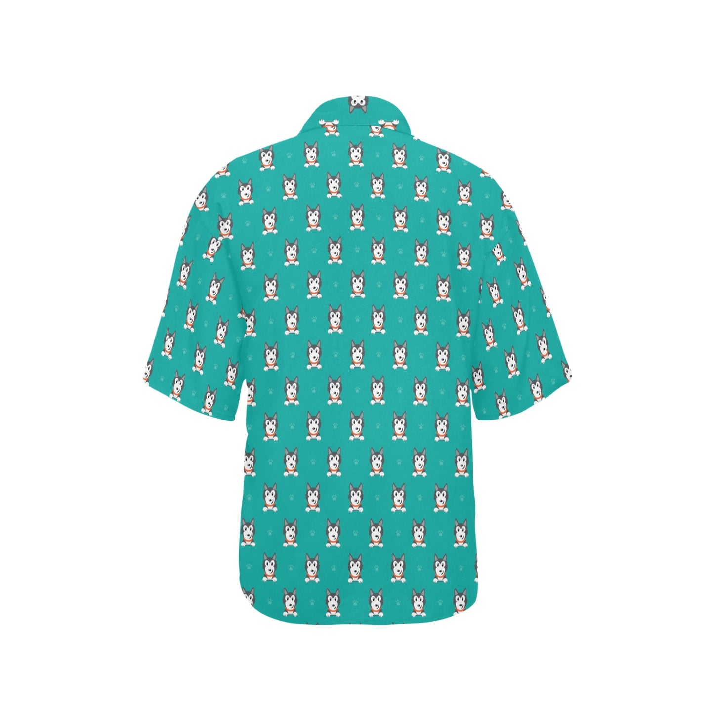 Siberian Huskies Print Design LKS304 Women's Hawaiian Shirt