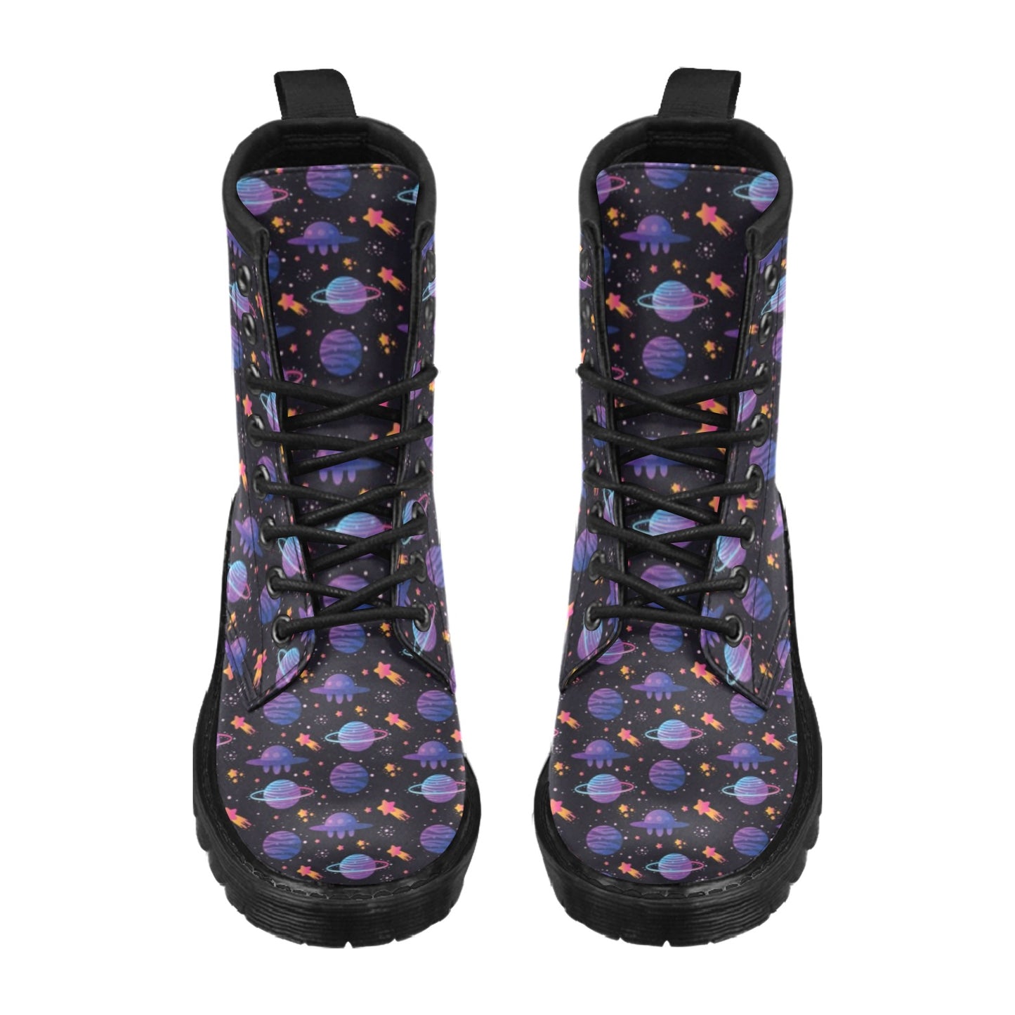 UFO Star Galaxy Print Design LKS308 Women's Boots