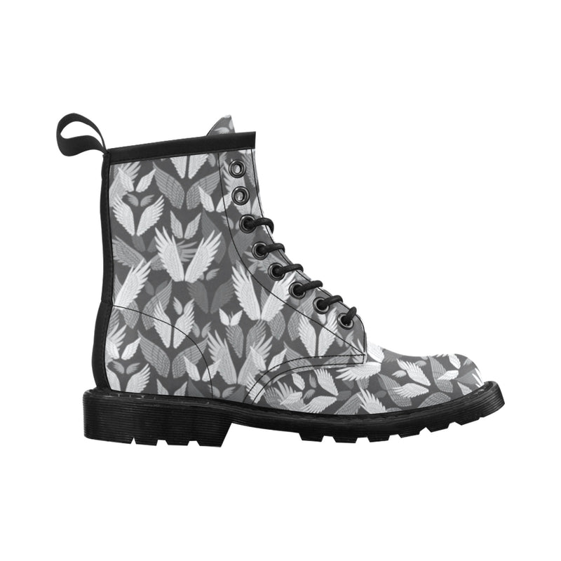 Angel Wings Pattern Design Themed Print Women's Boots