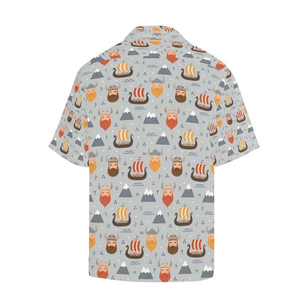 Vikings Print Design LKS307 Men's Hawaiian Shirt
