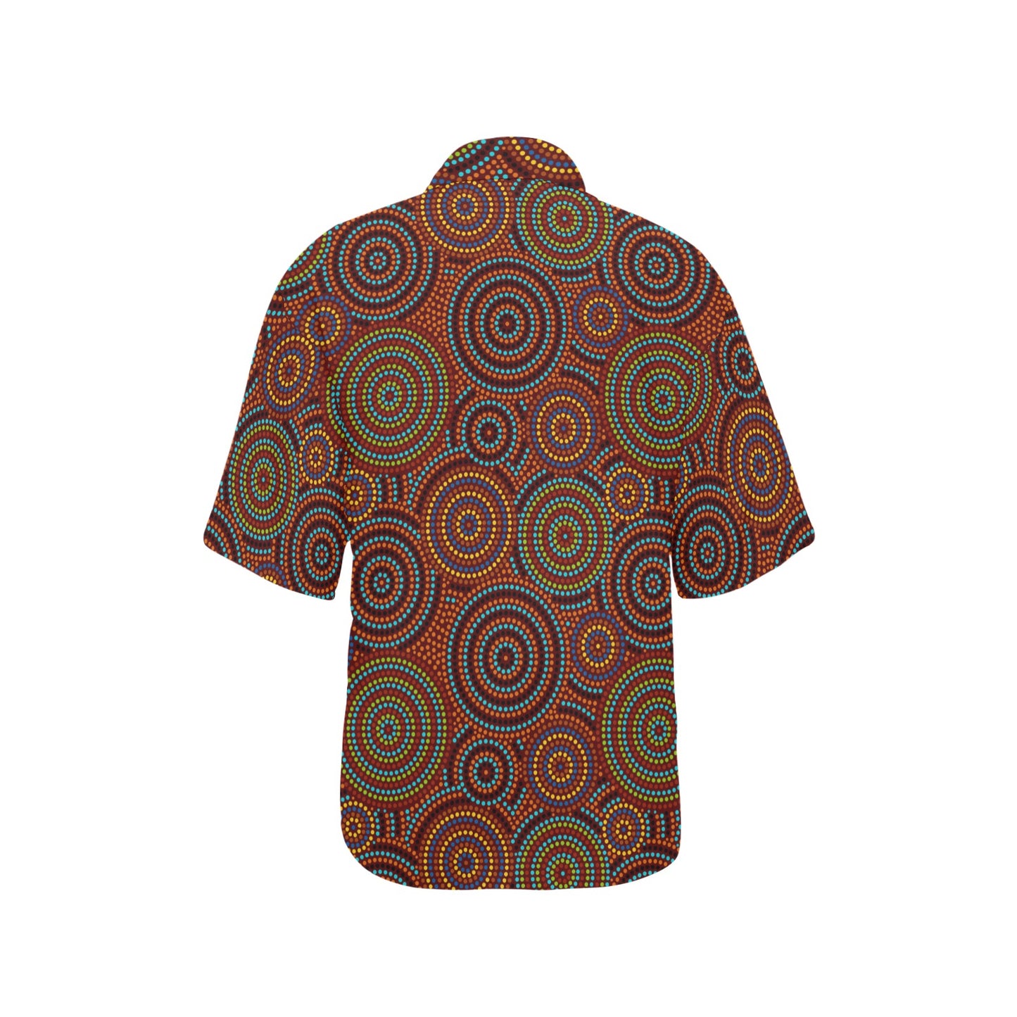Aboriginal Print Design LKS403 Women's Hawaiian Shirt