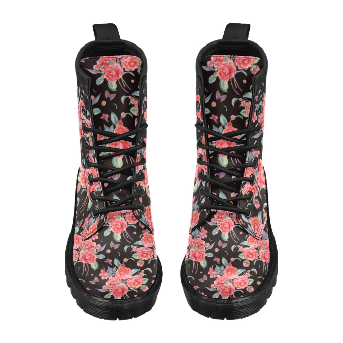 Camellia Pattern Print Design CM03 Women's Boots