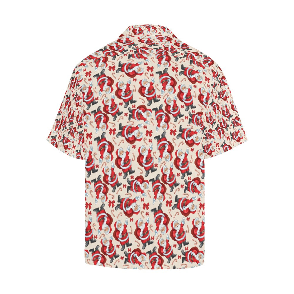 Santa Christmas Themed Print Design LKS302 Men's Hawaiian Shirt