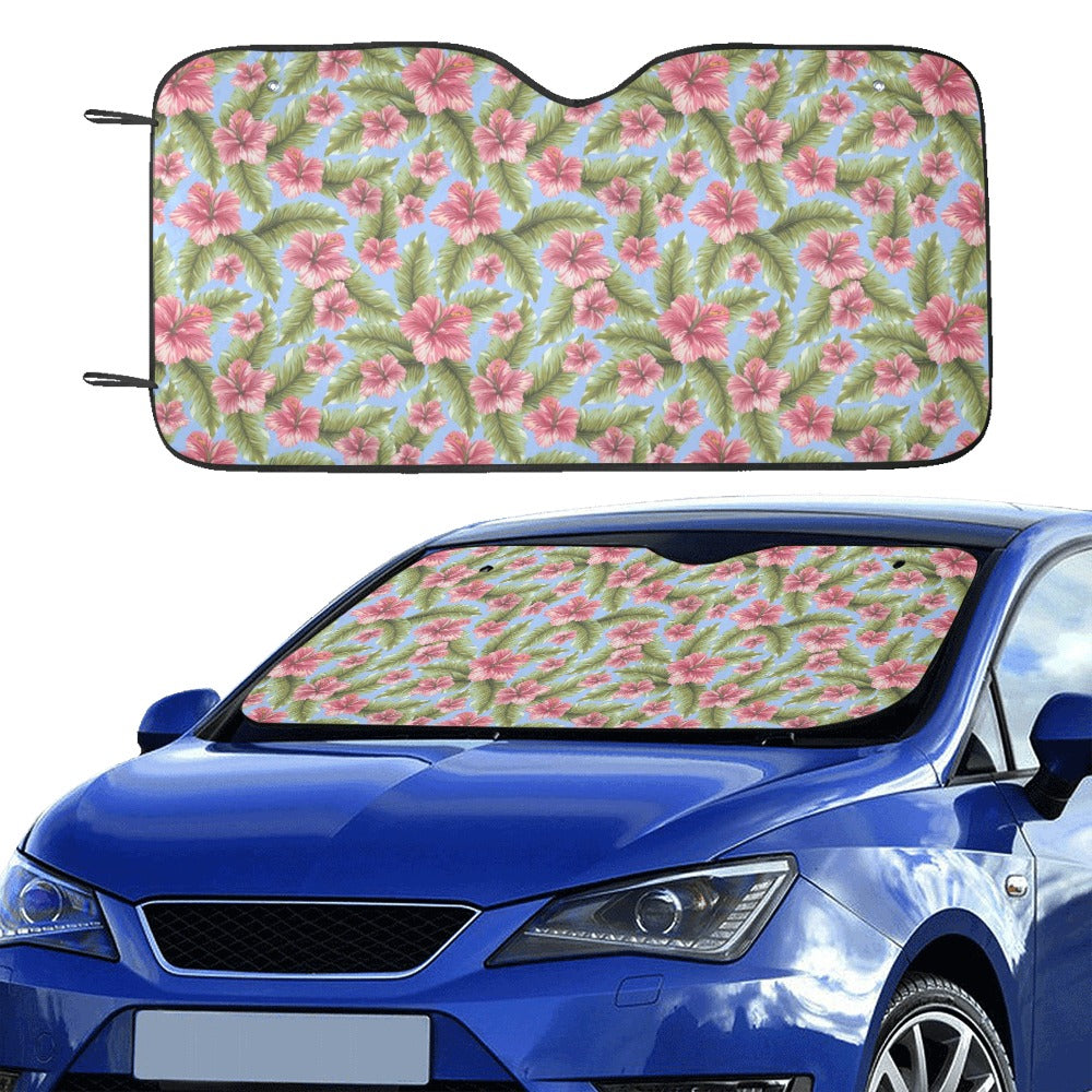 Tropical Flower Print Design LKS301 Car front Windshield Sun Shade