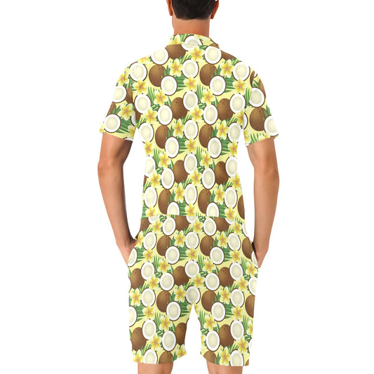 Coconut Pattern Print Design CN02 Men's Romper