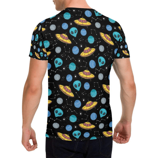 UFO Alien Print Design LKS306 Men's All Over Print T-shirt