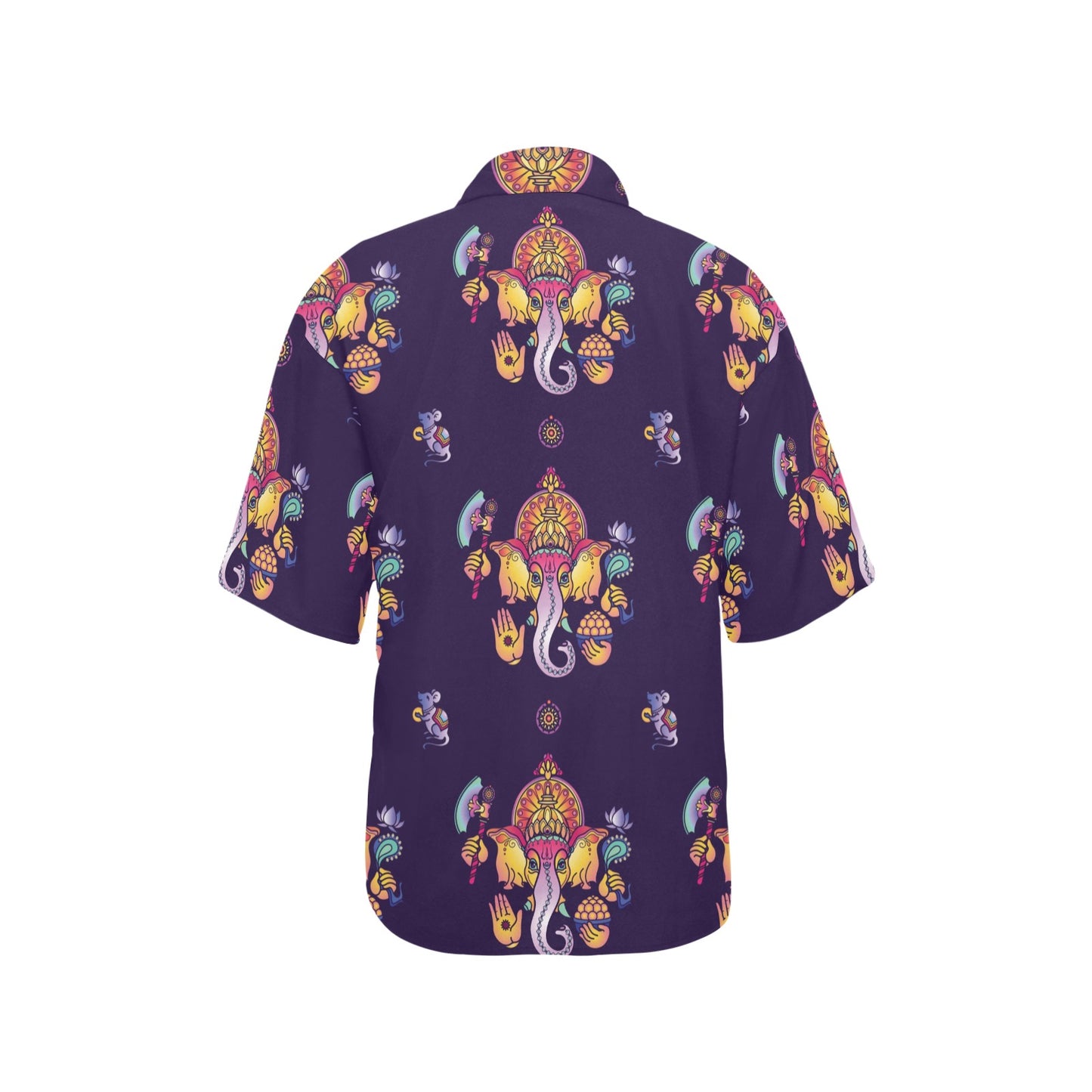 Ganesha Pattern Print Design 04 Women's Hawaiian Shirt