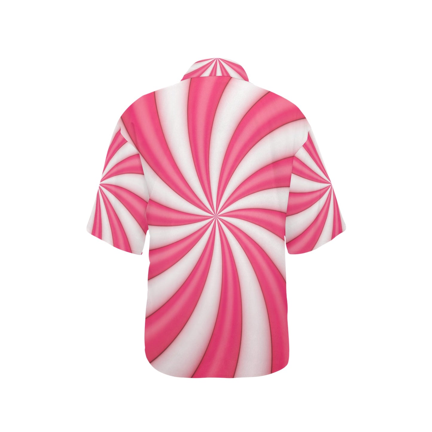 Vortex Twist Swirl Candy Print Women's Hawaiian Shirt