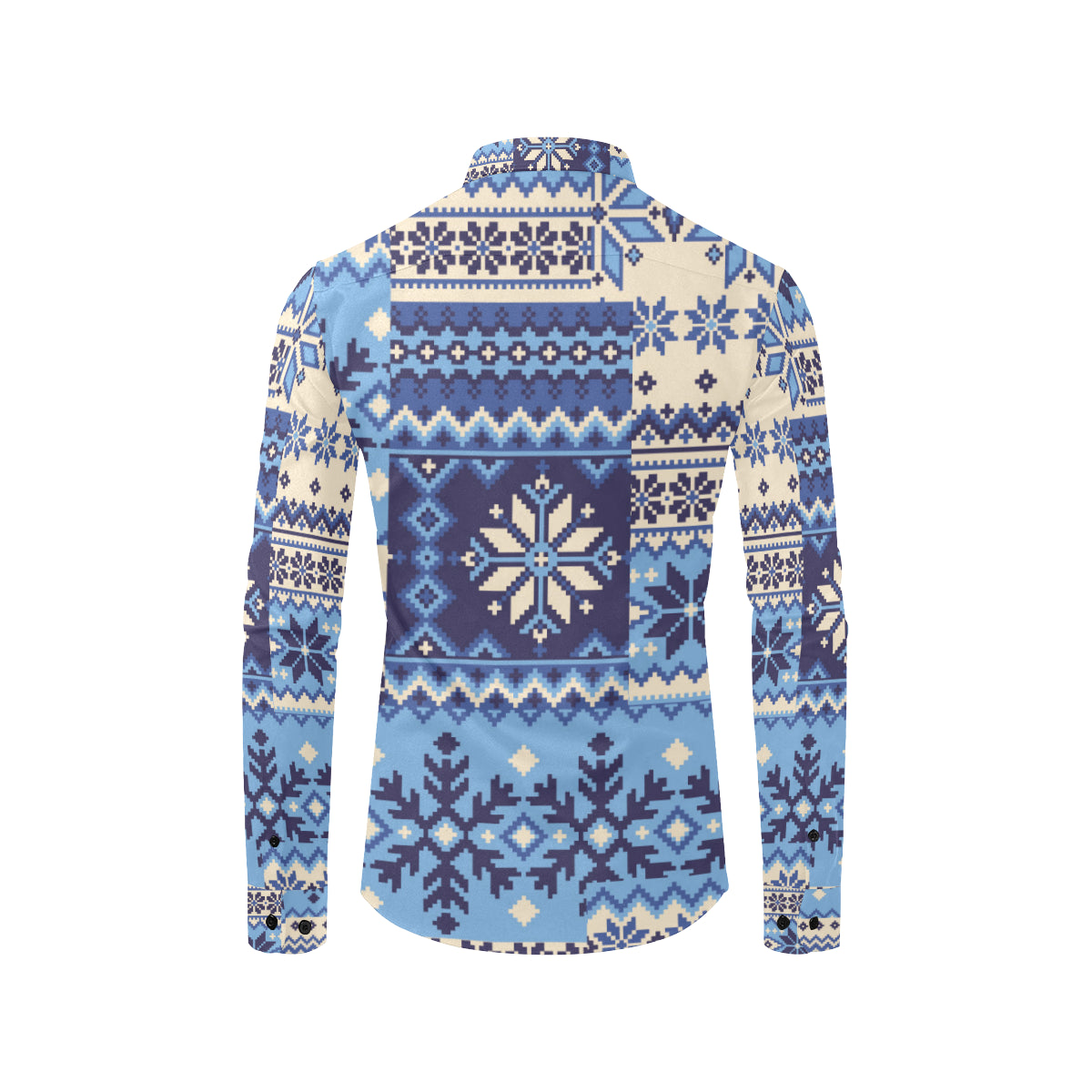 Nordic Pattern Print Design A04 Men's Long Sleeve Shirt