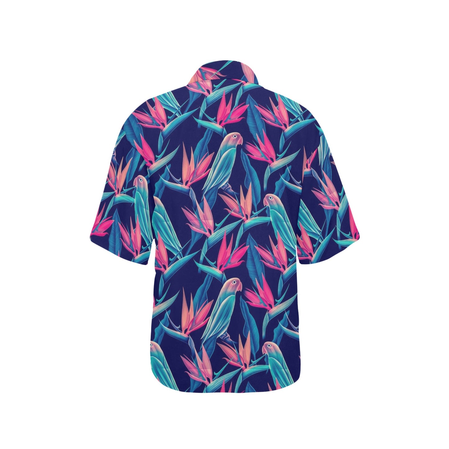 Tropical Flower Pattern Print Design TF024 Women's Hawaiian Shirt