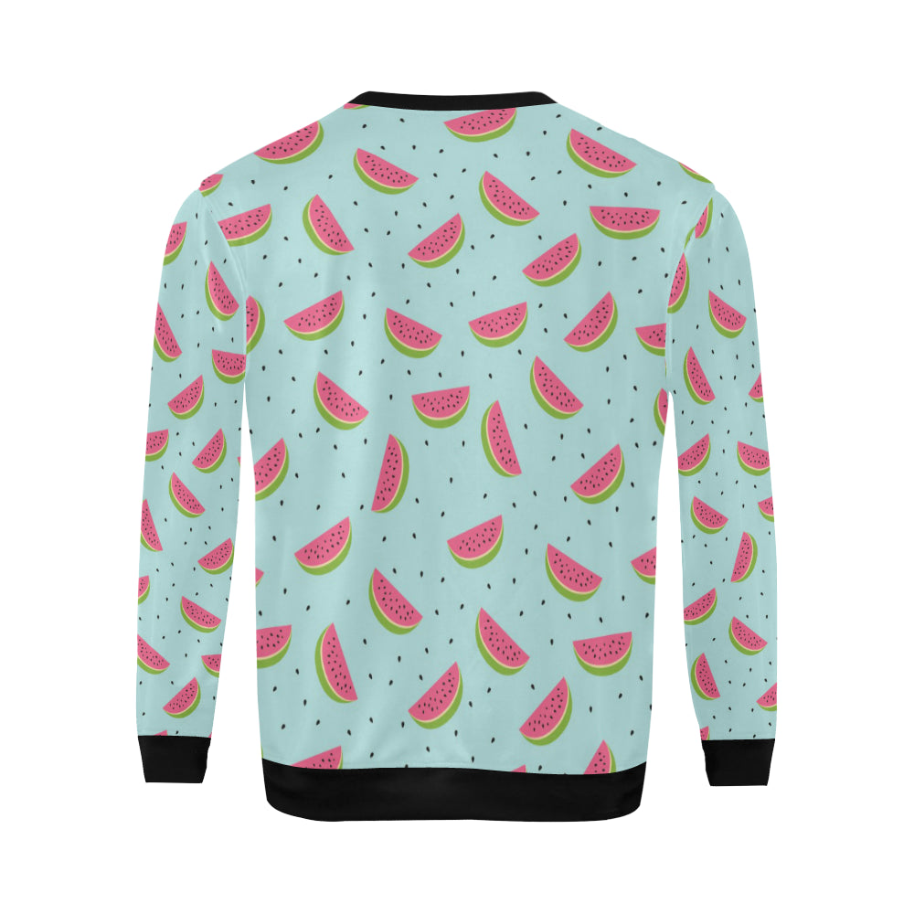 Watermelon Pattern Print Design WM06 Men Long Sleeve Sweatshirt