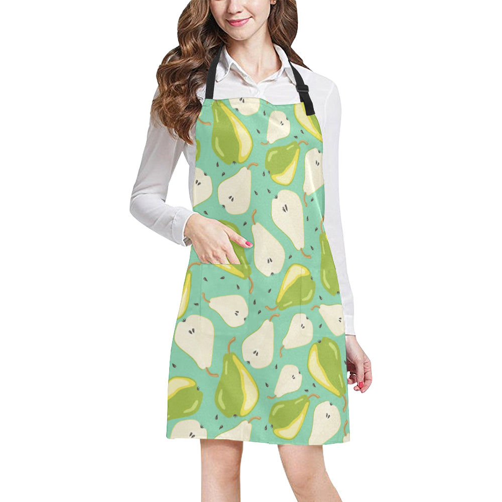 Pear Pattern Print Design PE04 Apron with Pocket