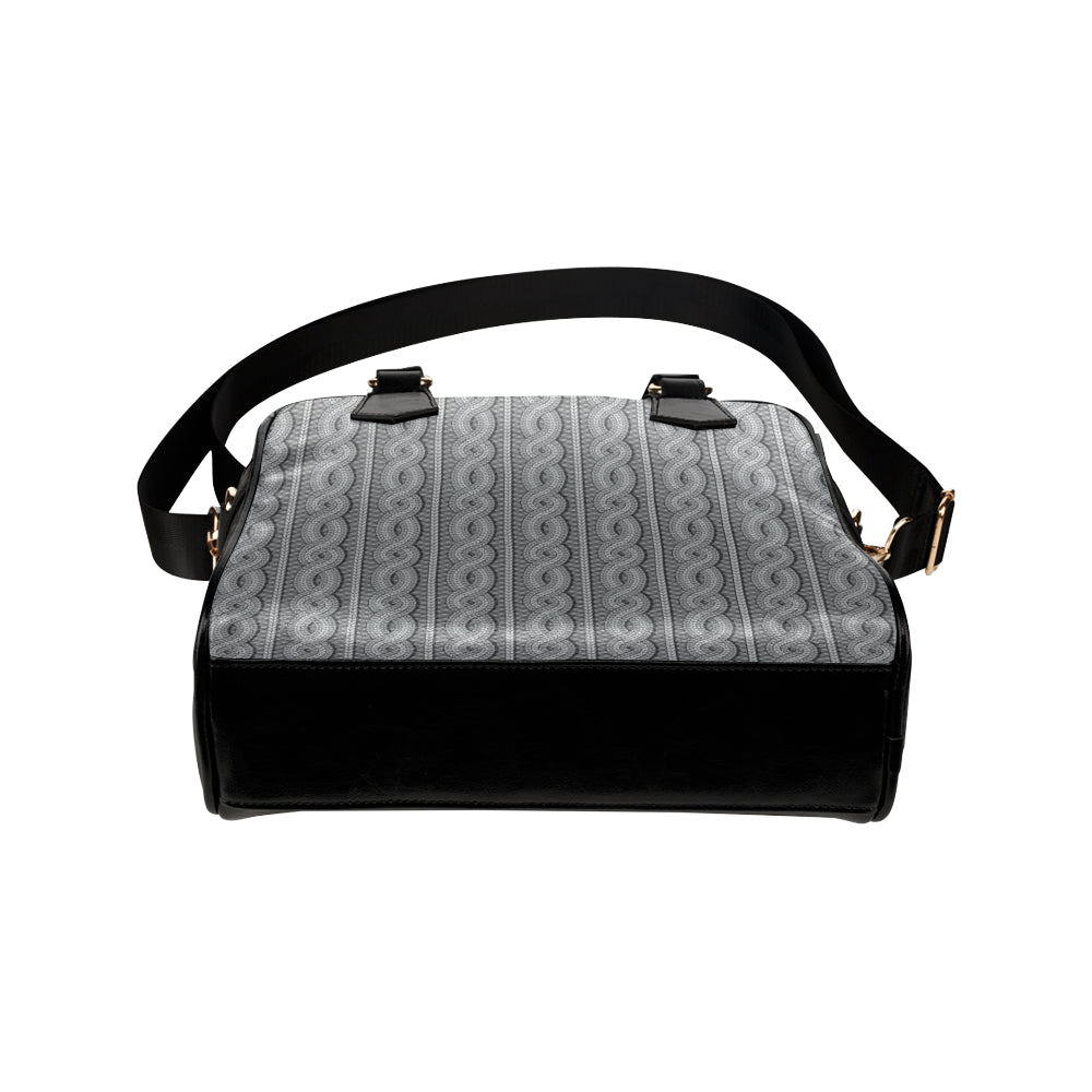 Cable Knit Pattern Print Design 01 Shoulder Handbag