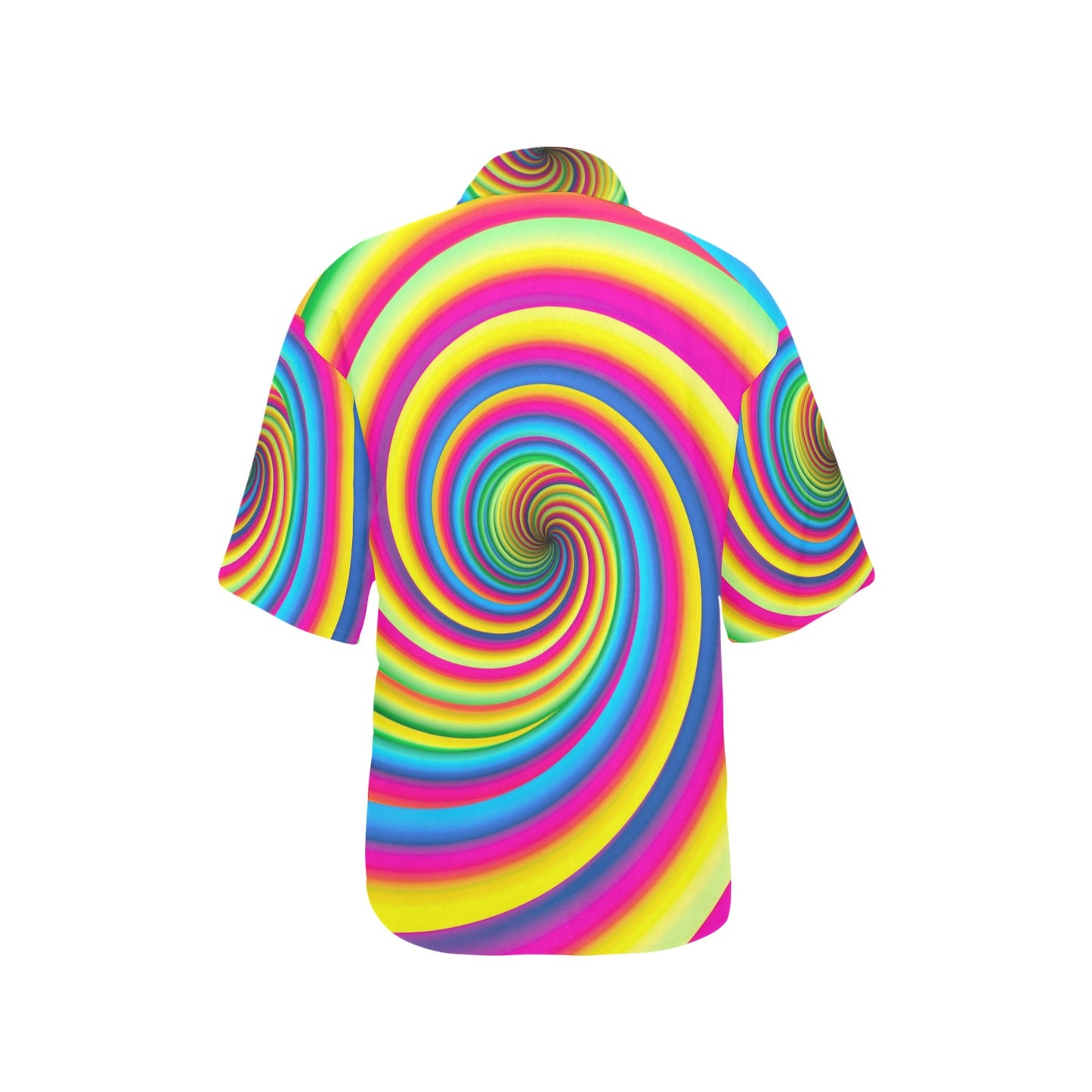 Vortex Twist Swirl Rainbow Design Women's Hawaiian Shirt