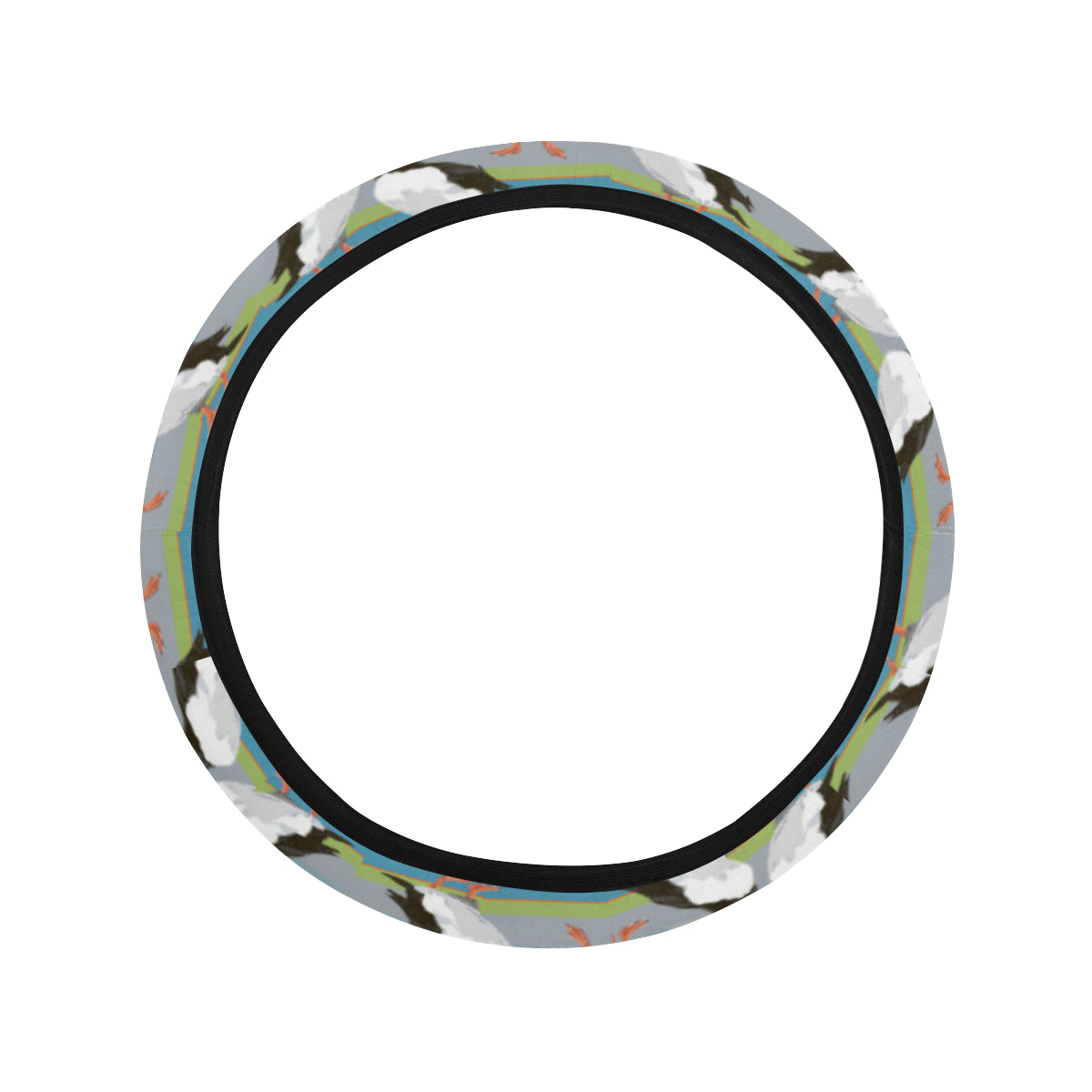 Puffin Pattern Print Design A01 Steering Wheel Cover with Elastic Edge