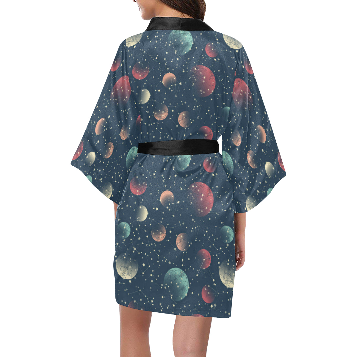 Cosmic Pattern Print Design 04 Women's Short Kimono