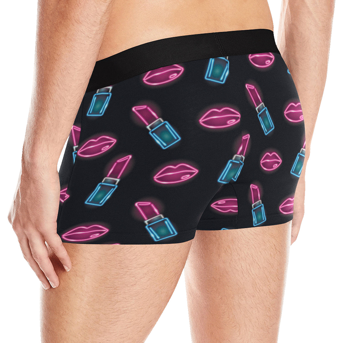 Lipstick Color Neon Pattern Print Design 03 Men's Boxer Briefs