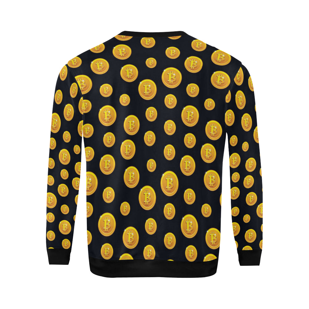Bitcoin Pattern Print Design DO04 Men Long Sleeve Sweatshirt