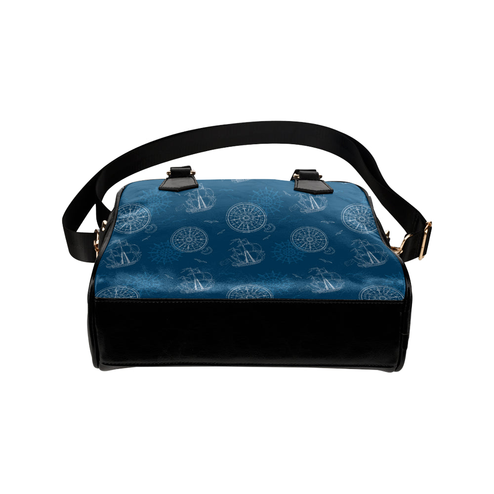 Nautical Pattern Print Design A04 Shoulder Handbag