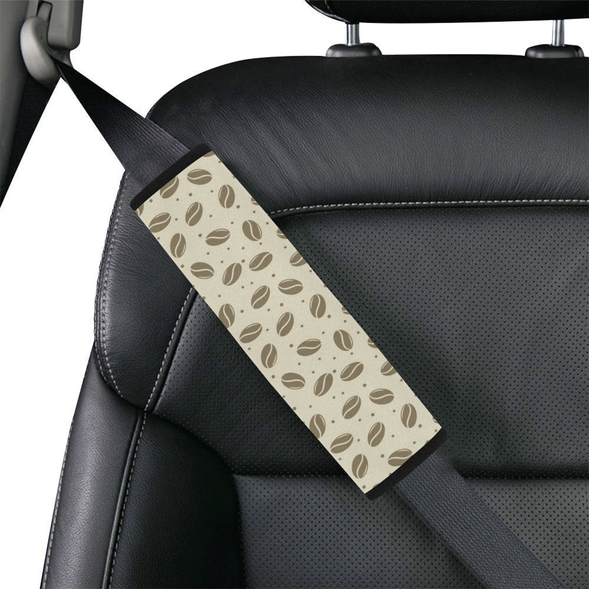 Coffee Pattern Print Design 02 Car Seat Belt Cover