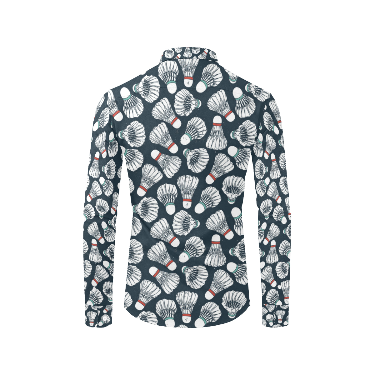 Badminton Ball Pattern Print Design 01 Men's Long Sleeve Shirt