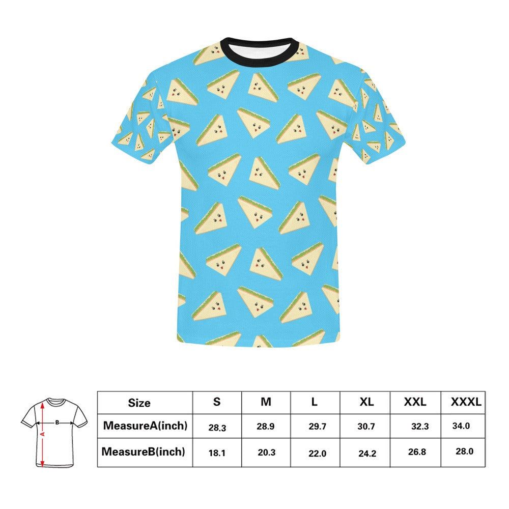 Sandwich Emoji Print Design LKS305 Men's All Over Print T-shirt