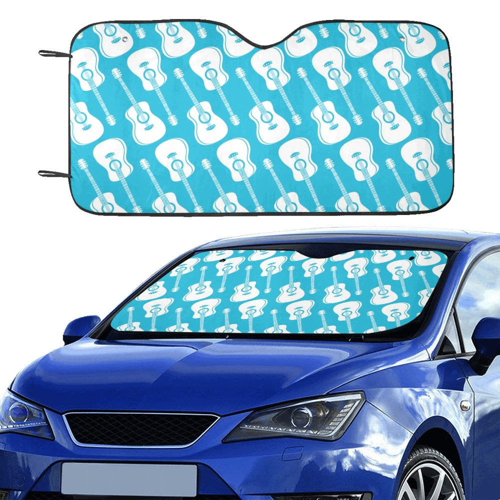 Acoustic Guitar Print Design LKS404 Car front Windshield Sun Shade