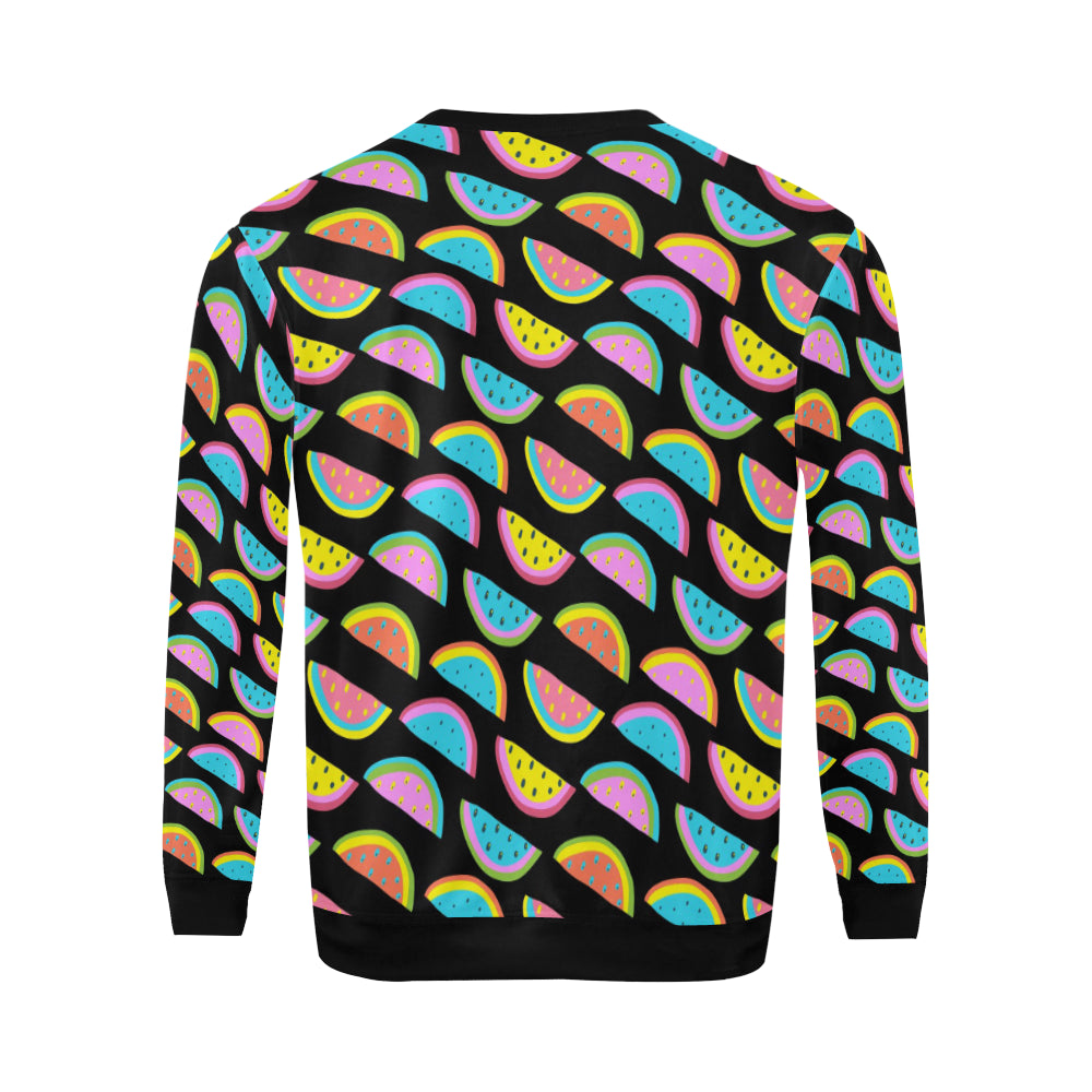 Watermelon Pattern Print Design WM08 Men Long Sleeve Sweatshirt