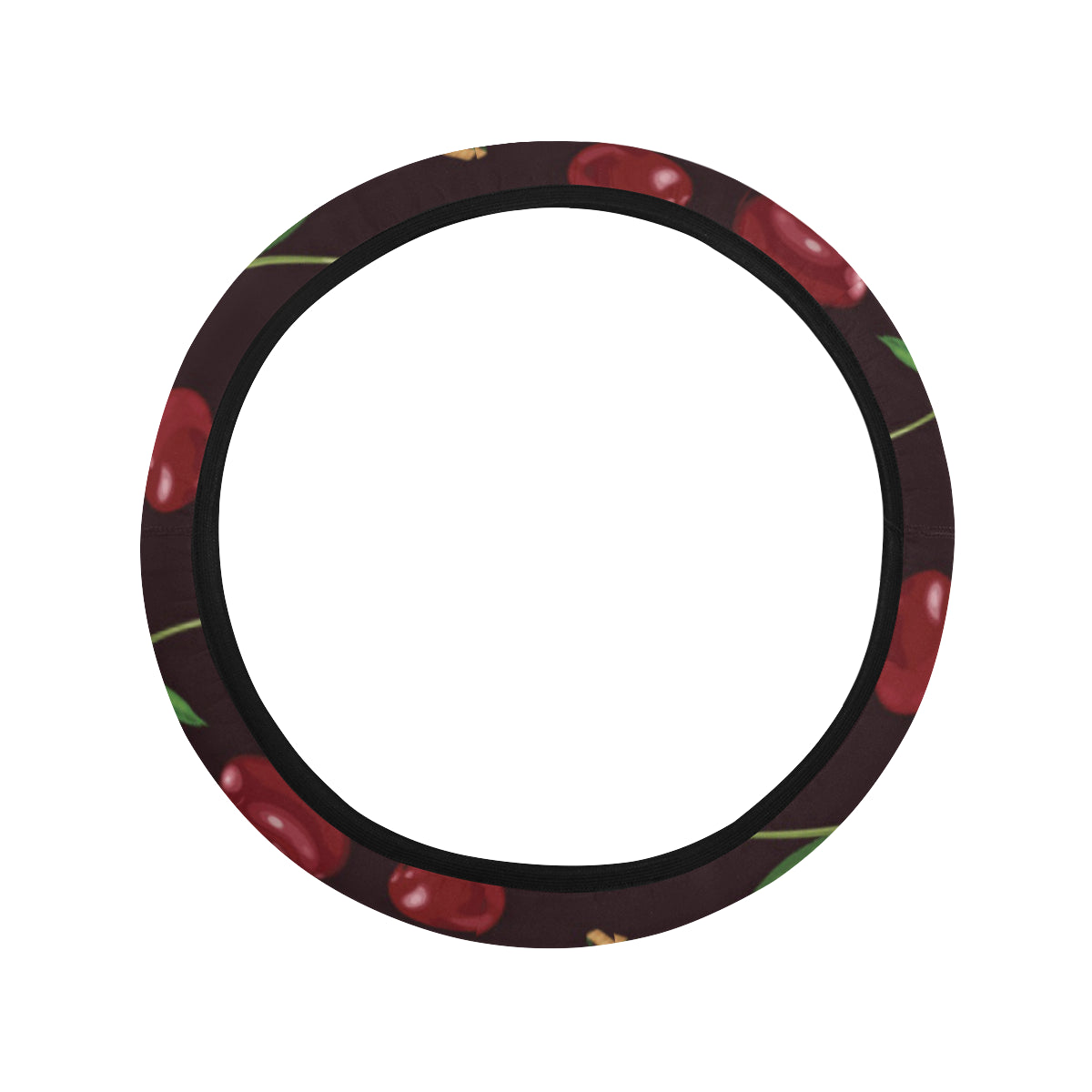 Cherry Fresh Pattern Steering Wheel Cover with Elastic Edge