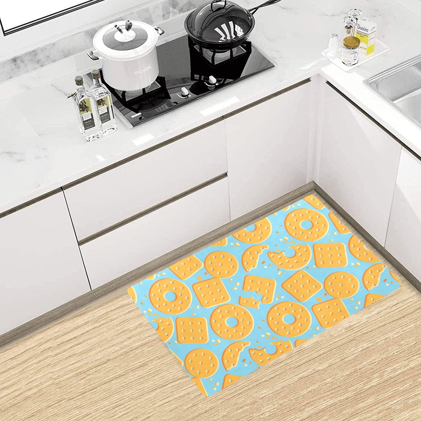 Cracker Pattern Print Design 02 Kitchen Mat