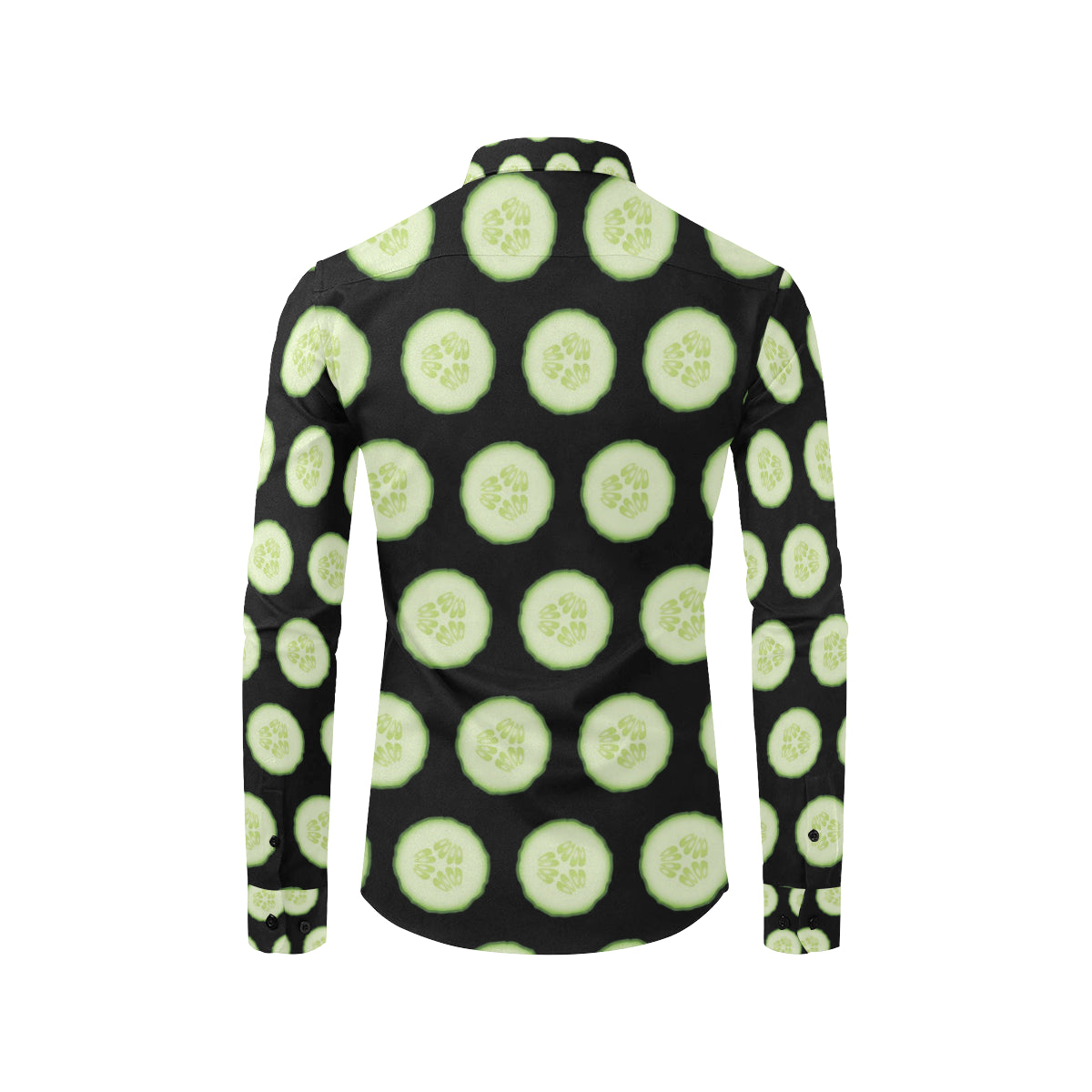 Cucumber Pattern Print Design CC02 Men's Long Sleeve Shirt