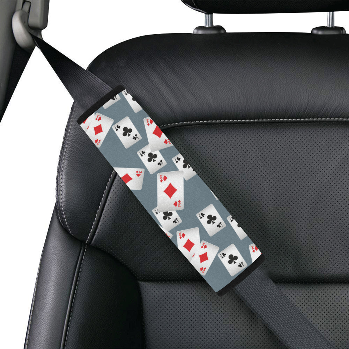 Poker Cards Pattern Print Design A05 Car Seat Belt Cover