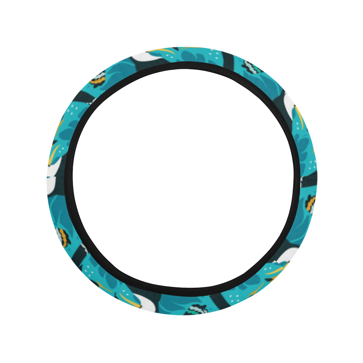 Toucan Parrot Pattern Print Steering Wheel Cover with Elastic Edge