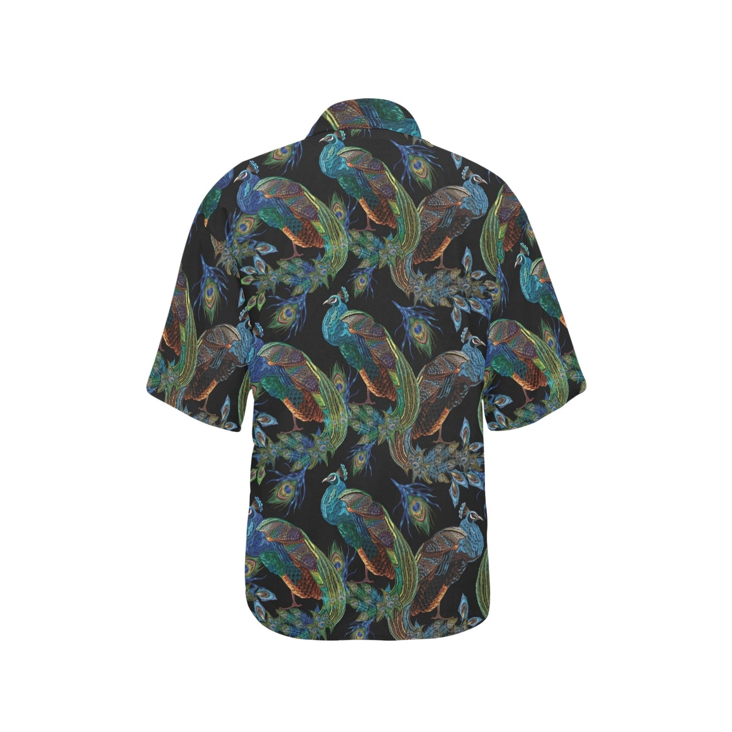 Peacock Pattern Print Design A04 Women's Hawaiian Shirt