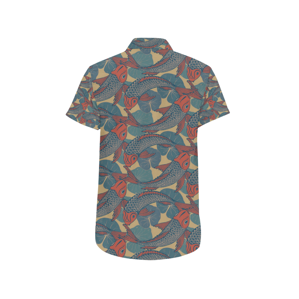 Pisces Pattern Print Design A01 Men's Short Sleeve Button Up Shirt