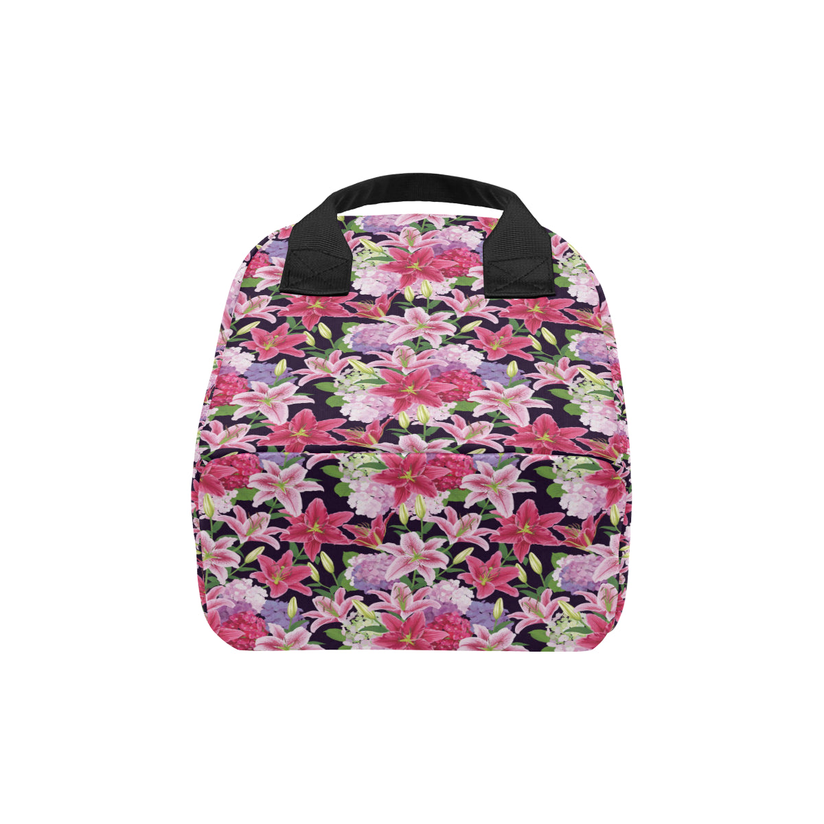 Lily Pattern Print Design LY017 Insulated Lunch Bag