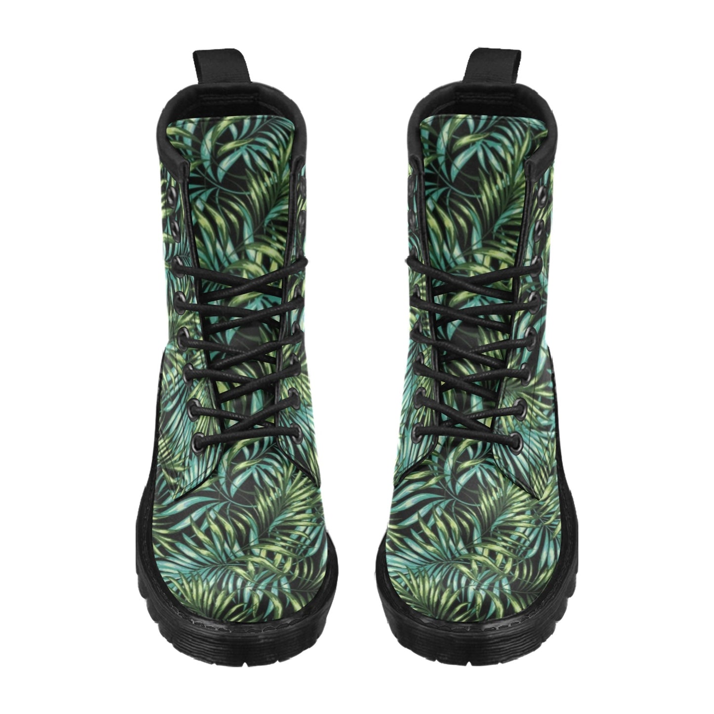 Tropical Flower Pattern Print Design TF08 Women's Boots