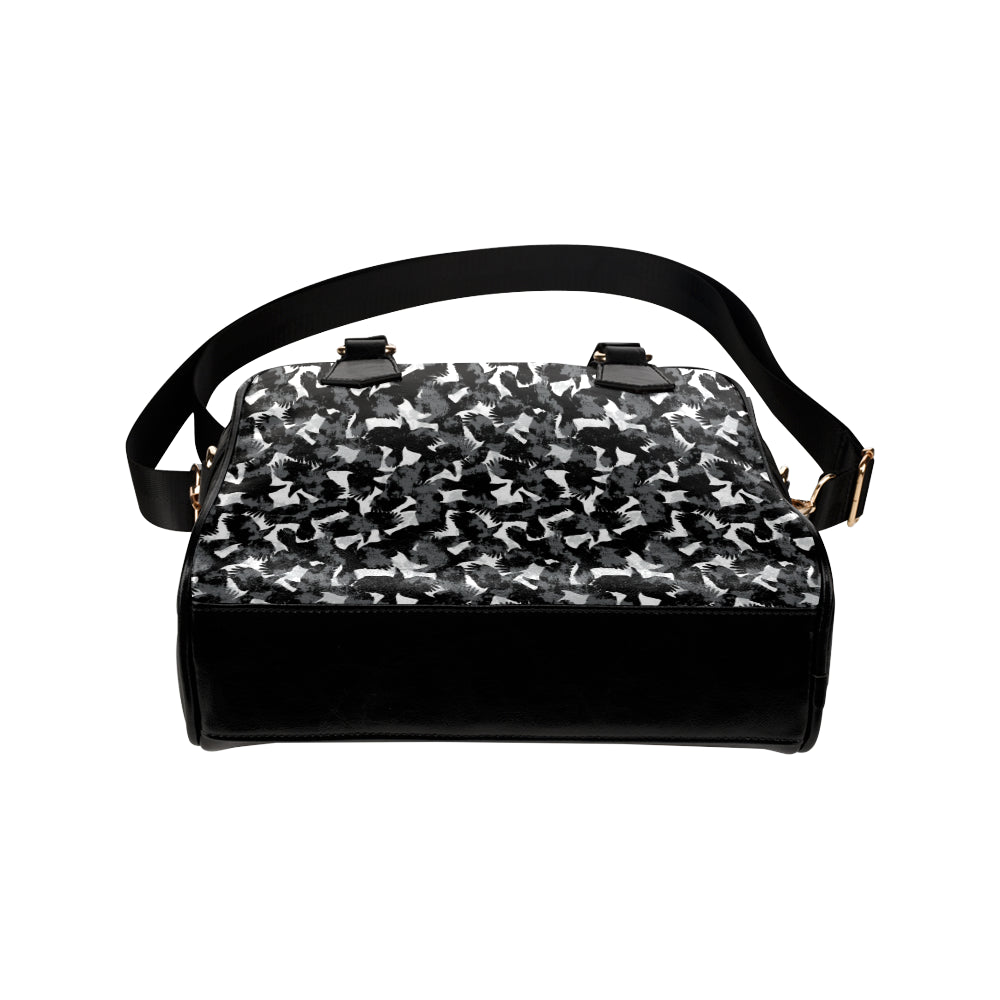 Crow Pattern Print Design 01 Shoulder Handbag
