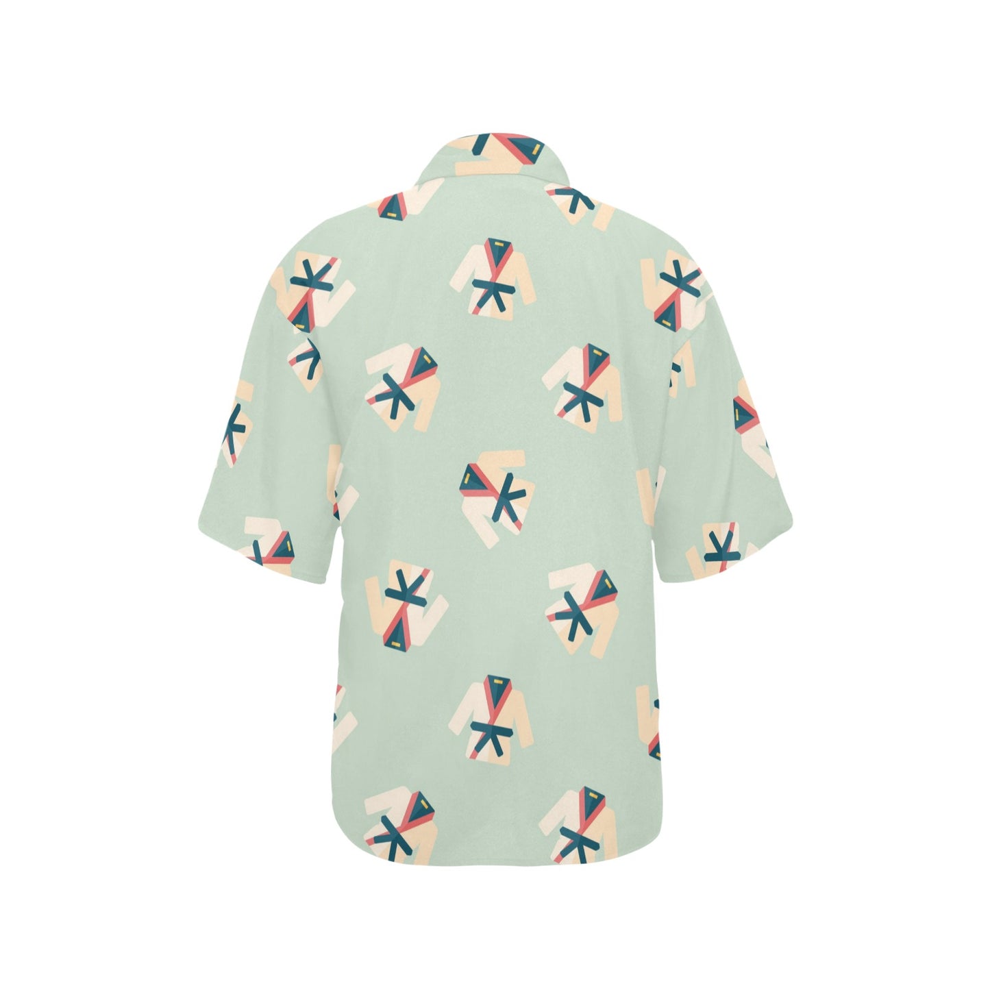 Karate Pattern Print Design 02 Women's Hawaiian Shirt