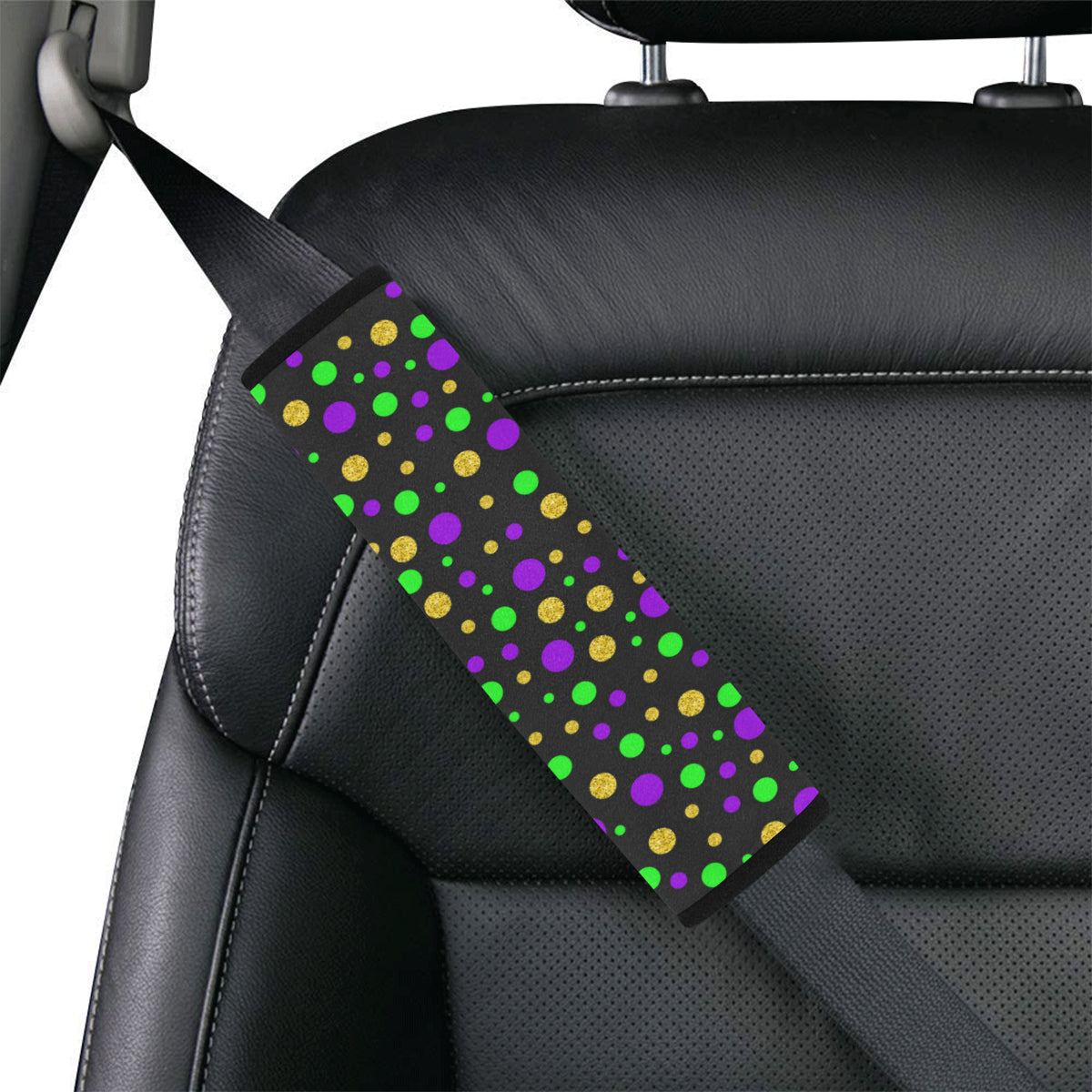 Mardi Gras Pattern Print Design 07 Car Seat Belt Cover
