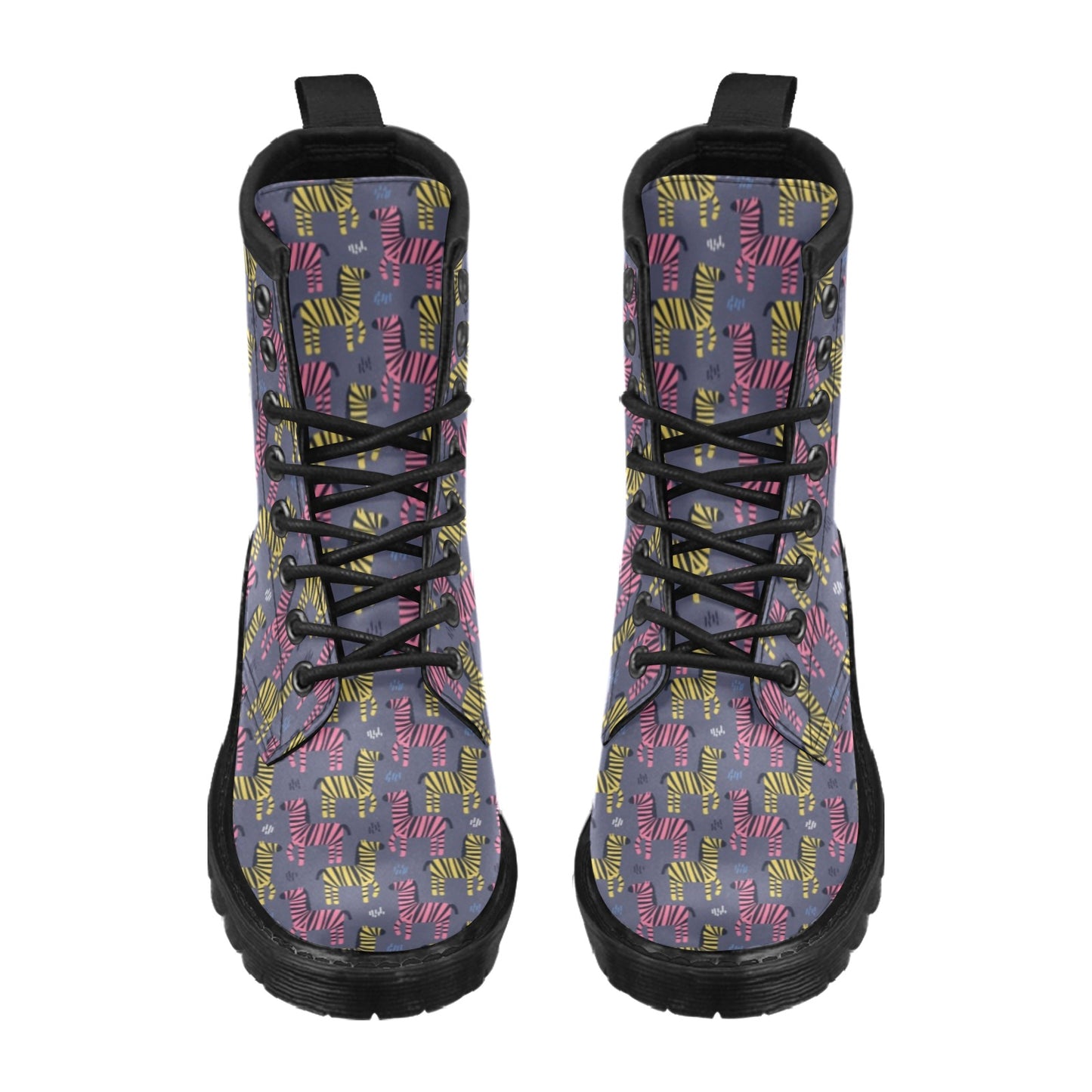 Zebra Print Design LKS303 Women's Boots