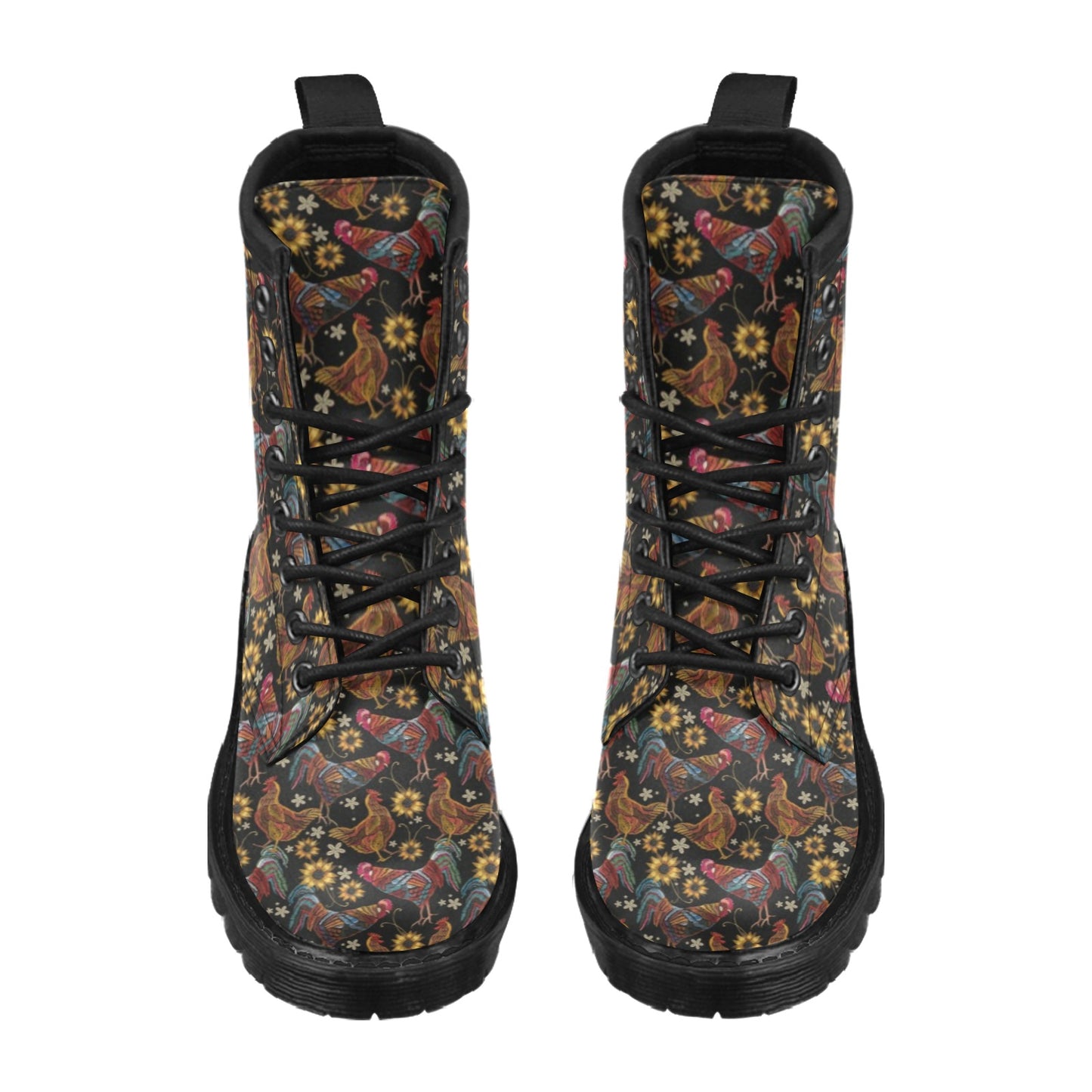 Chicken Embroidery Style Women's Boots