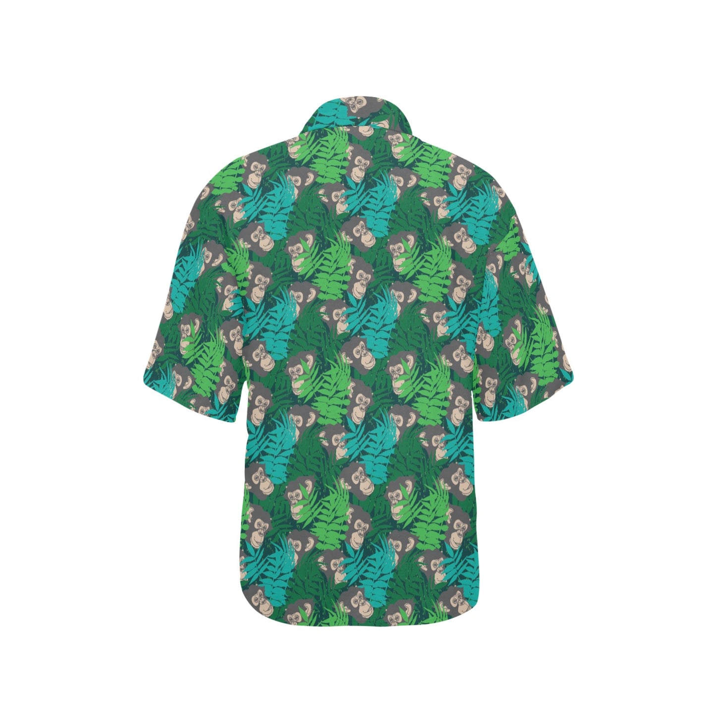 Chimpanzee Pattern Print Design 01 Women's Hawaiian Shirt